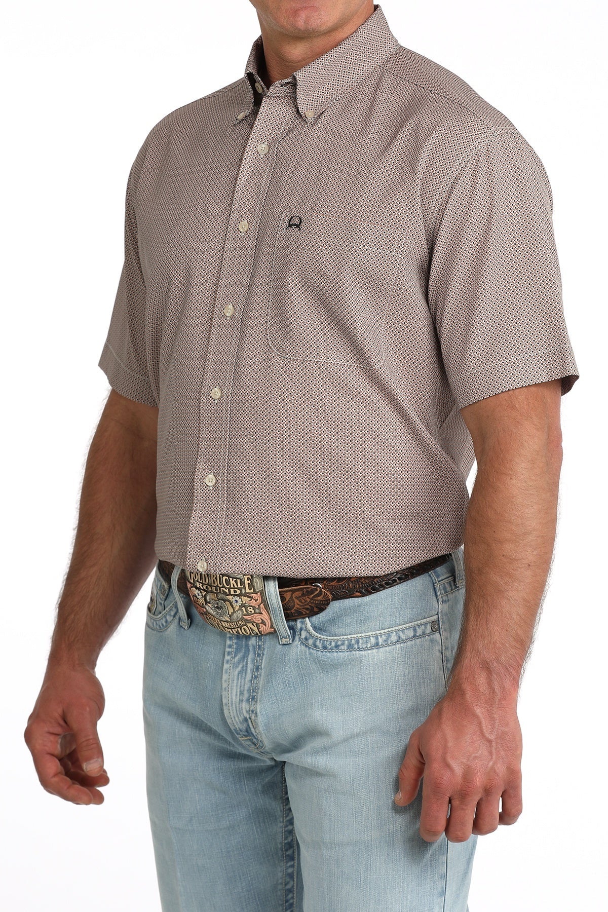 Cinch Arenaflex SS Print Shirt Brown MTW1725006 - Southern Soule Designs