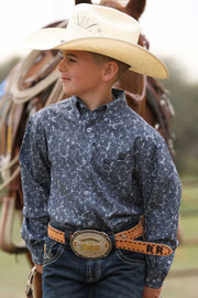 Cinch Boys Long Sleeve Arenaflex Shirt Light Blue MTW7060415 - Southern Soule Designs