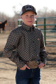 Cinch Boys Long Sleeve Print Black MTW7060360 - Southern Soule Designs