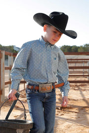 Cinch Boys Long Sleeve Print Shirt Green MTW7060371 - Southern Soule Designs