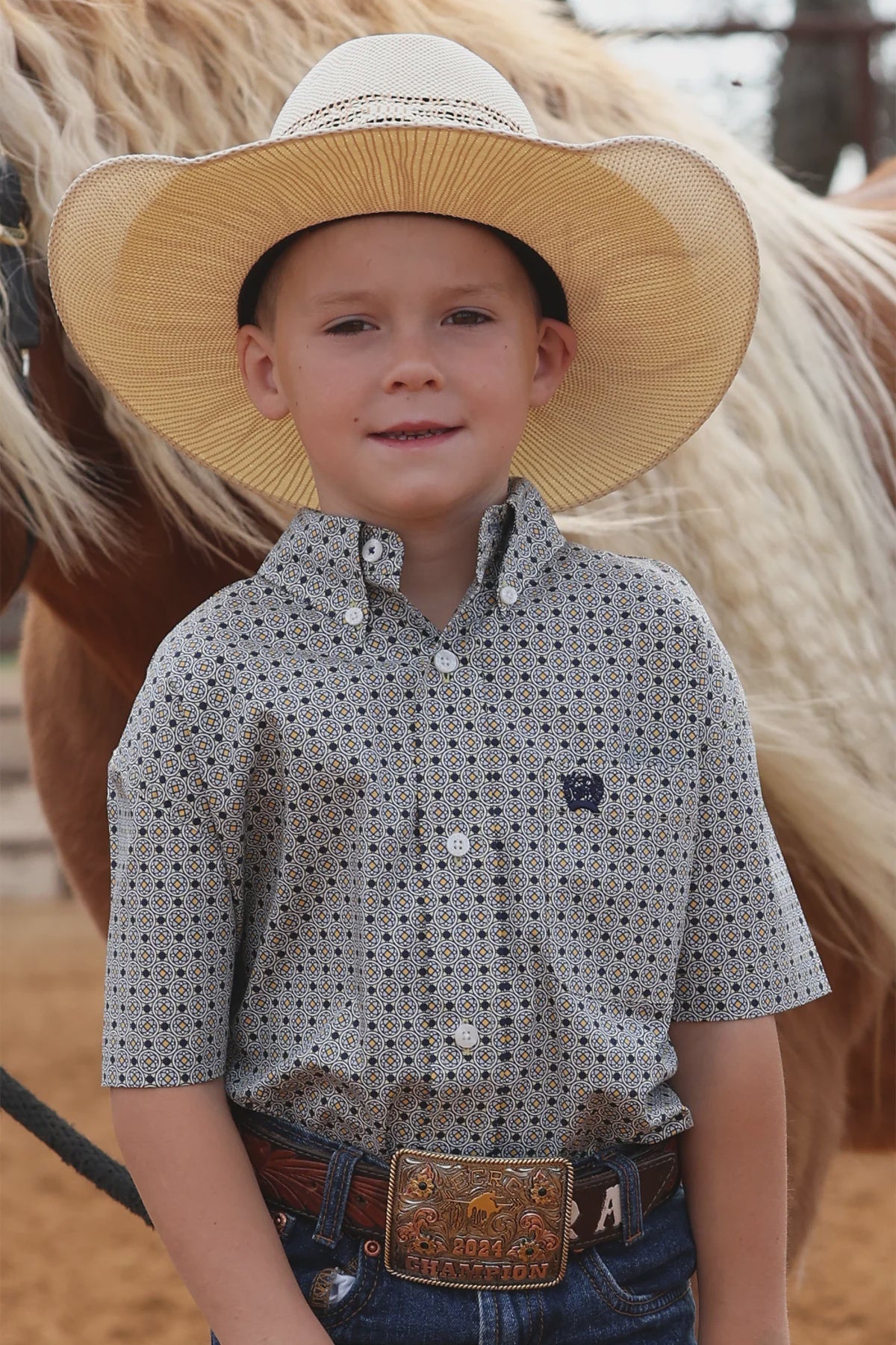 Cinch Boys Short Sleeve Print Shirt Multi MTW7140039 - Southern Soule Designs