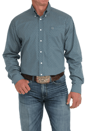 Cinch Men' s Long Sleeve Print Shirt Blue MTW1105889 - Southern Soule Designs