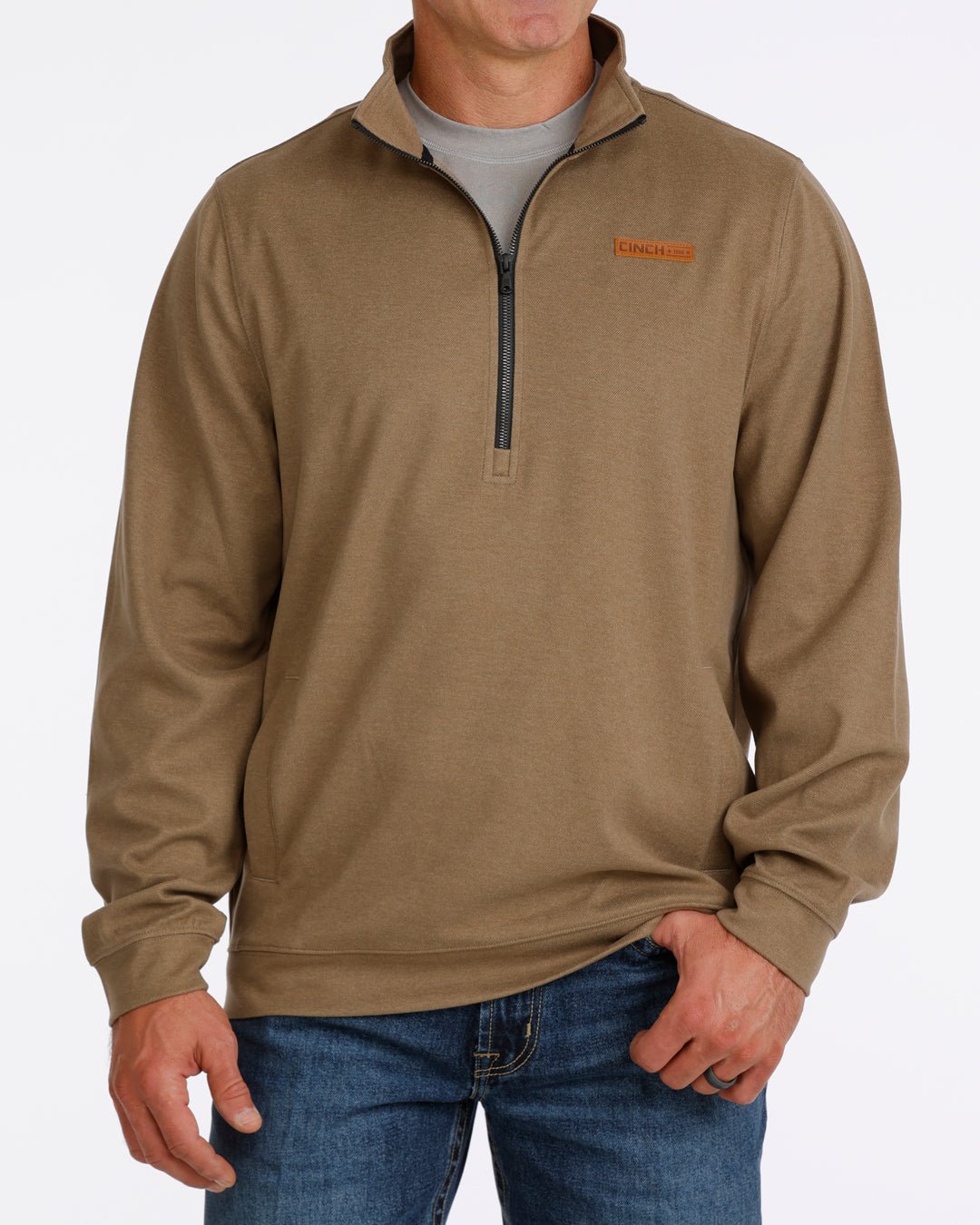 Cinch Men's 1/2 Zip Pullover Brown MWK1913005 - Southern Soule Designs