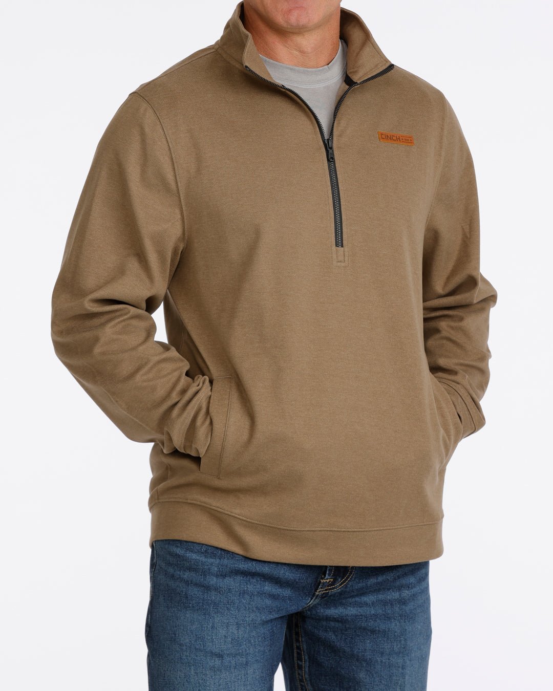 Cinch Men's 1/2 Zip Pullover Brown MWK1913005 - Southern Soule Designs