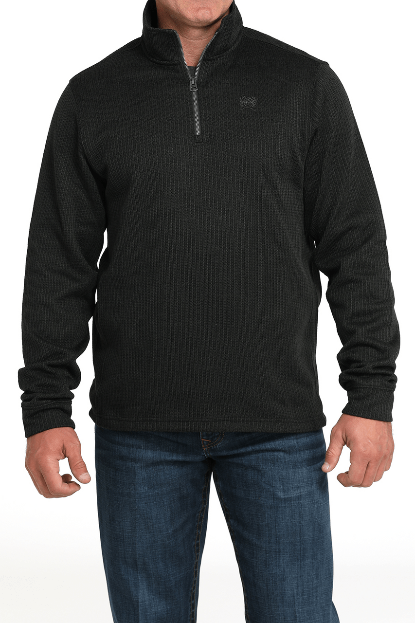 Cinch Men's 1/4 Zip Sweater Black MWK1080019 - Southern Soule Designs