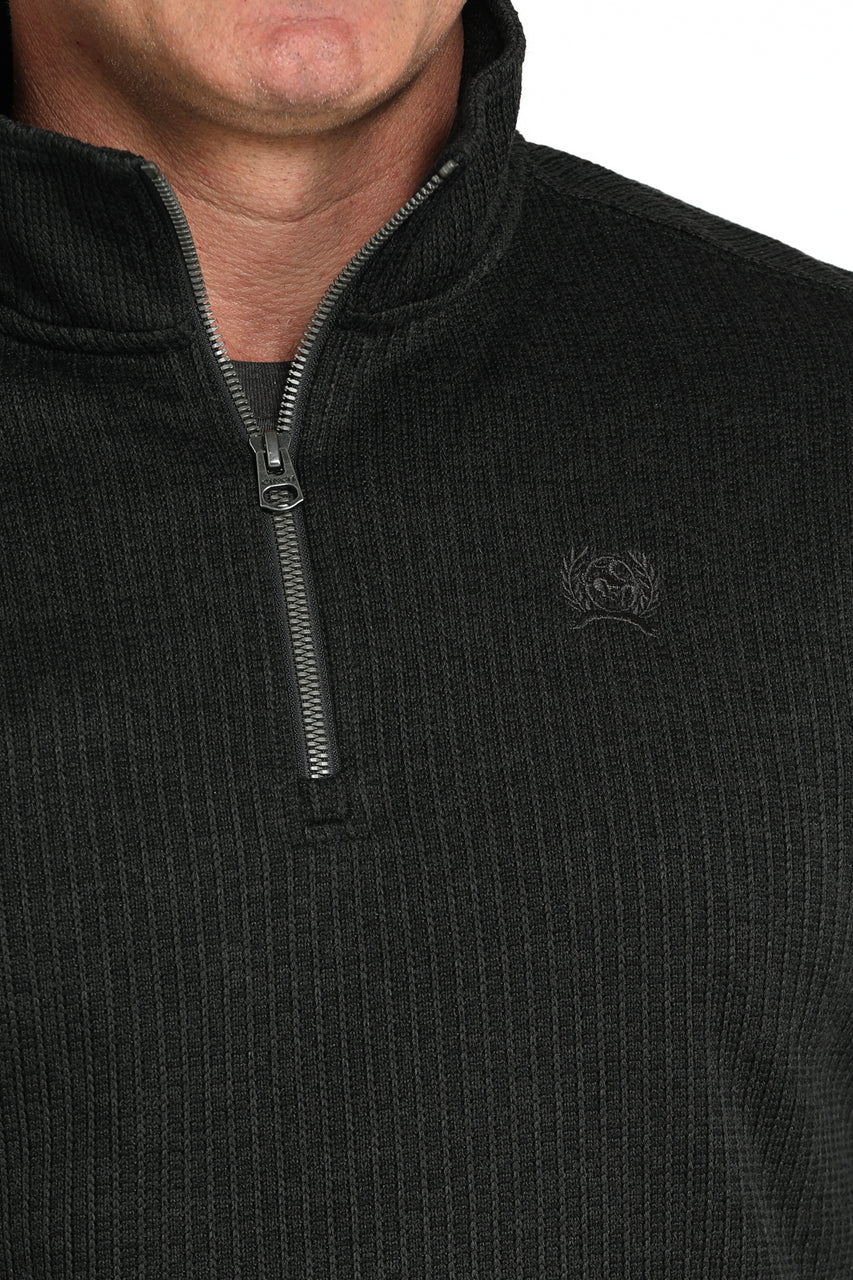 Cinch Men's 1/4 Zip Sweater Black MWK1080019 - Southern Soule Designs
