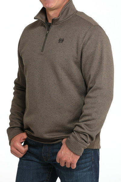 Cinch Men's 1/4 Zip Sweater Brown MWK1080017 - Southern Soule Designs