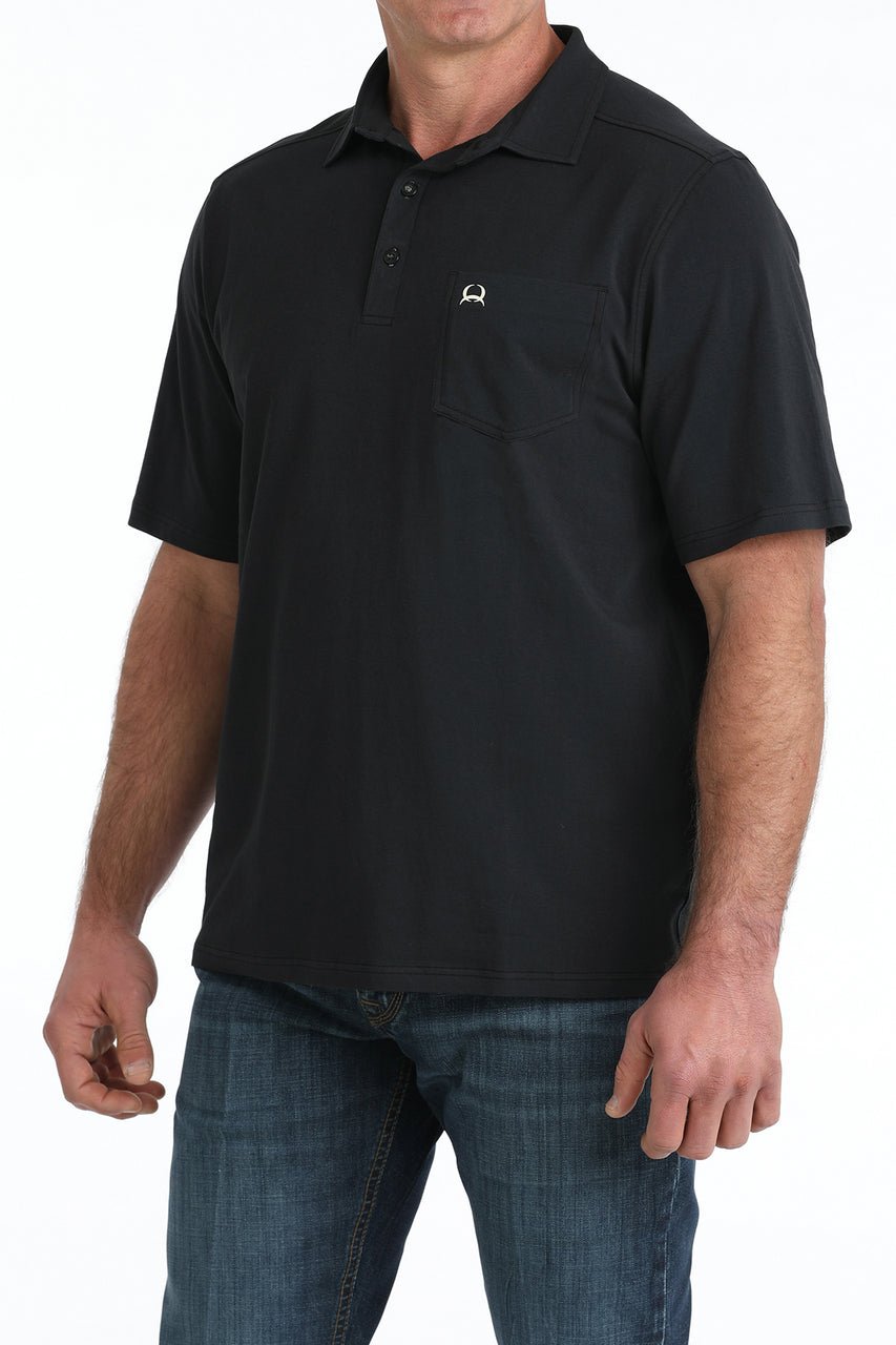 Cinch Men's Arenaflex Polo Black MTK1874003 - Southern Soule Designs