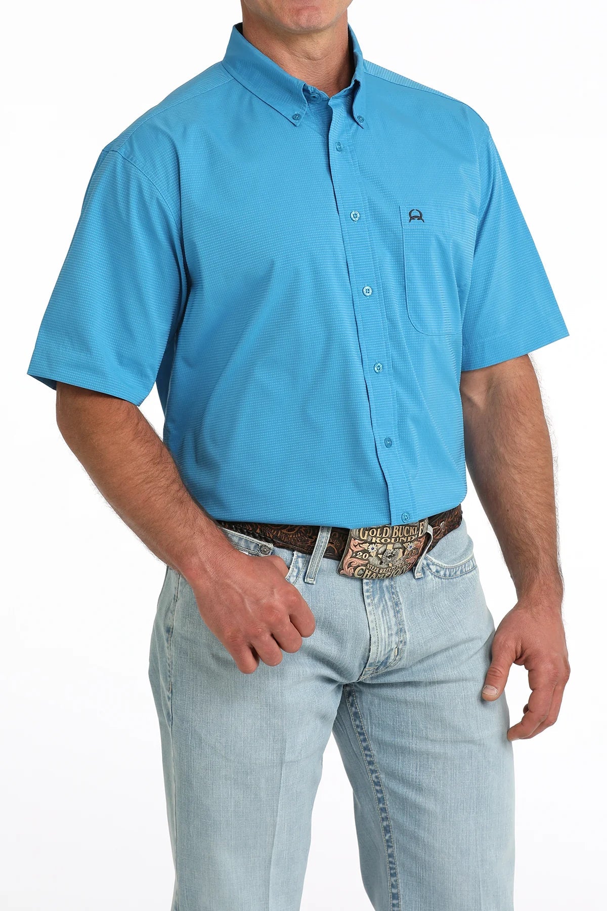 Cinch Men's ArenaFlex Short Sleeve Blue MTW1725004 - Southern Soule Designs
