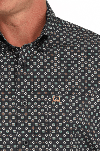 Cinch Men's Arenaflex Short Sleeve Print Shirt Navy MTW1704146 - Southern Soule Designs