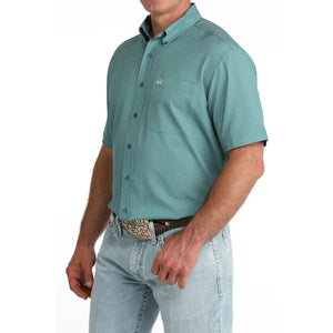 Cinch Men's Arenaflex Teal Short Sleeve Shirt MTW1725005 - Southern Soule Designs