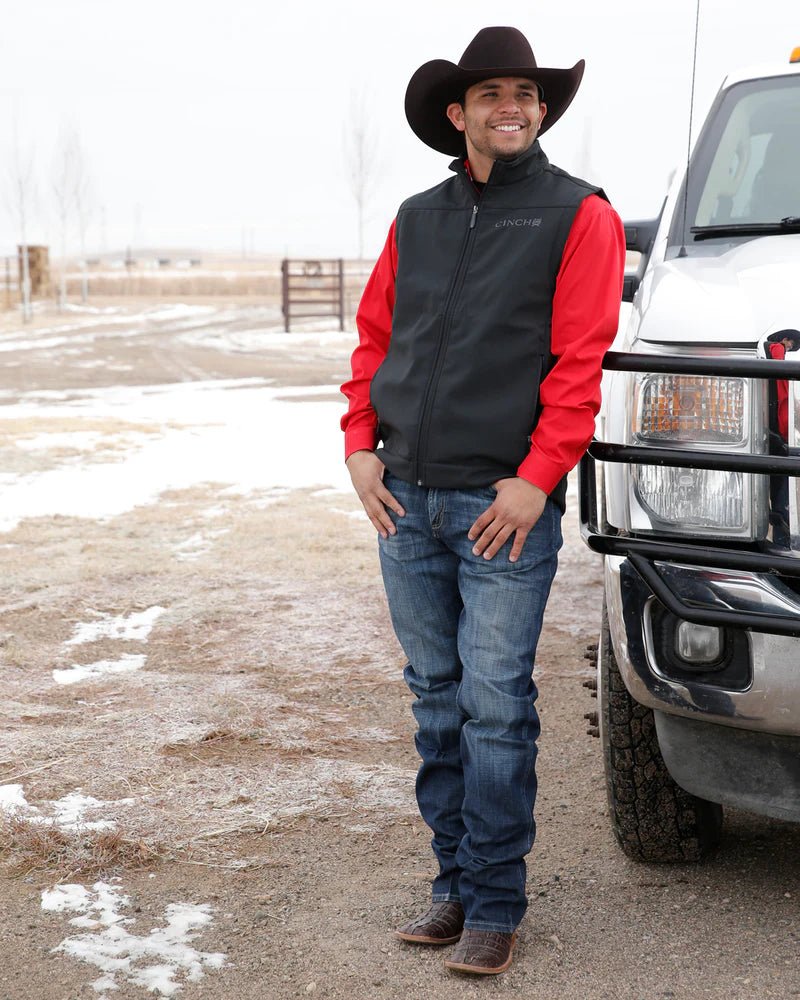 Cinch Men's Bonded Vest Black MWV1012010 - Southern Soule Designs