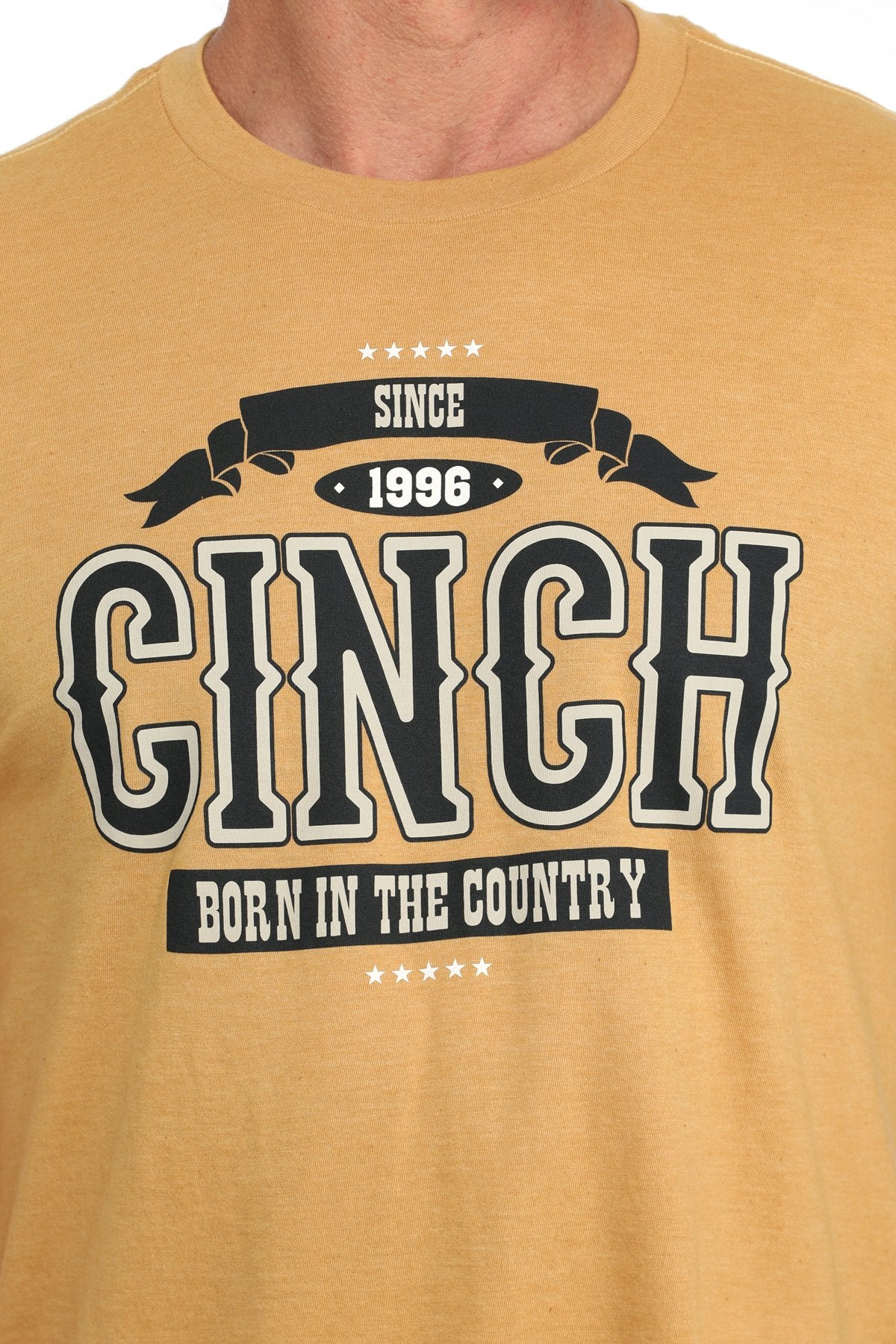 Cinch Men's Born In The Country Tee Gold MTT1690652 - Southern Soule Designs