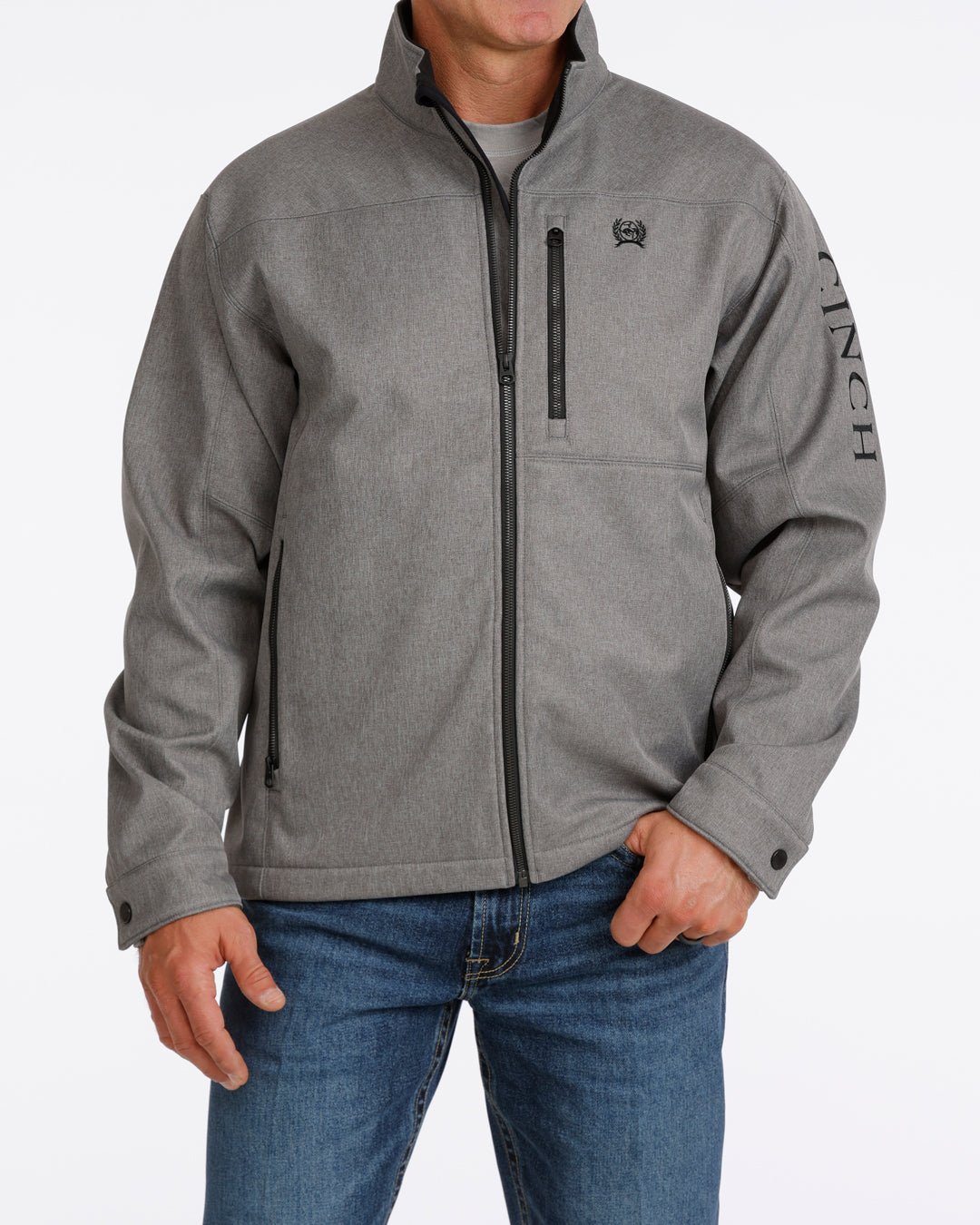 Cinch Men's Concealed Carry Bonded Jacket Gray MWJ1537008 - Southern Soule Designs