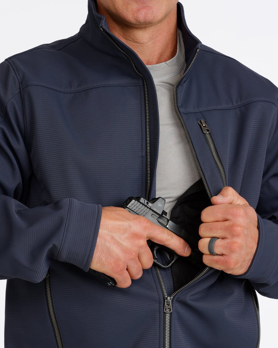 Cinch Men's Concealed Carry Bonded Jacket Navy MWJ1539008 - Southern Soule Designs