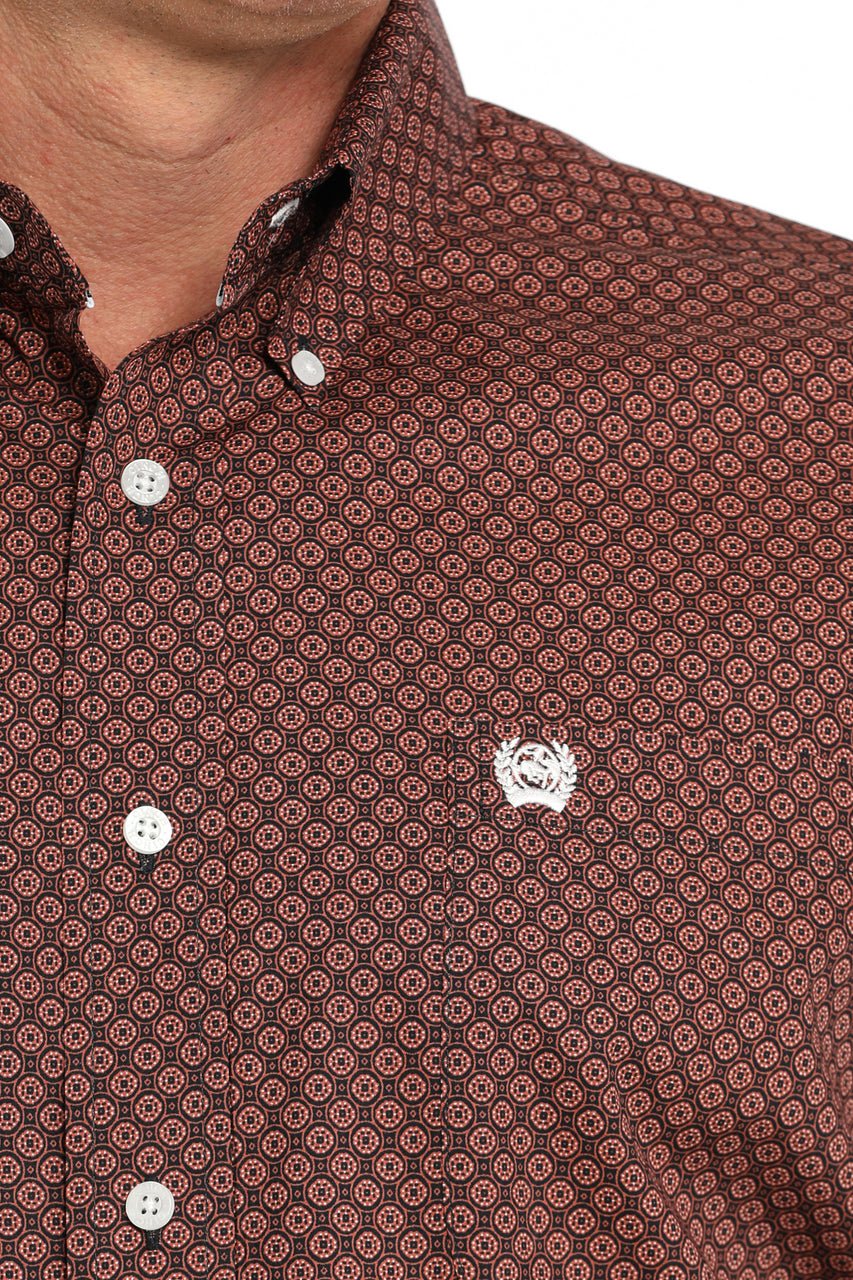 Cinch Men's Geometric Print Long Sleeve Western Shirt - Navy MTW1105846 - Southern Soule Designs
