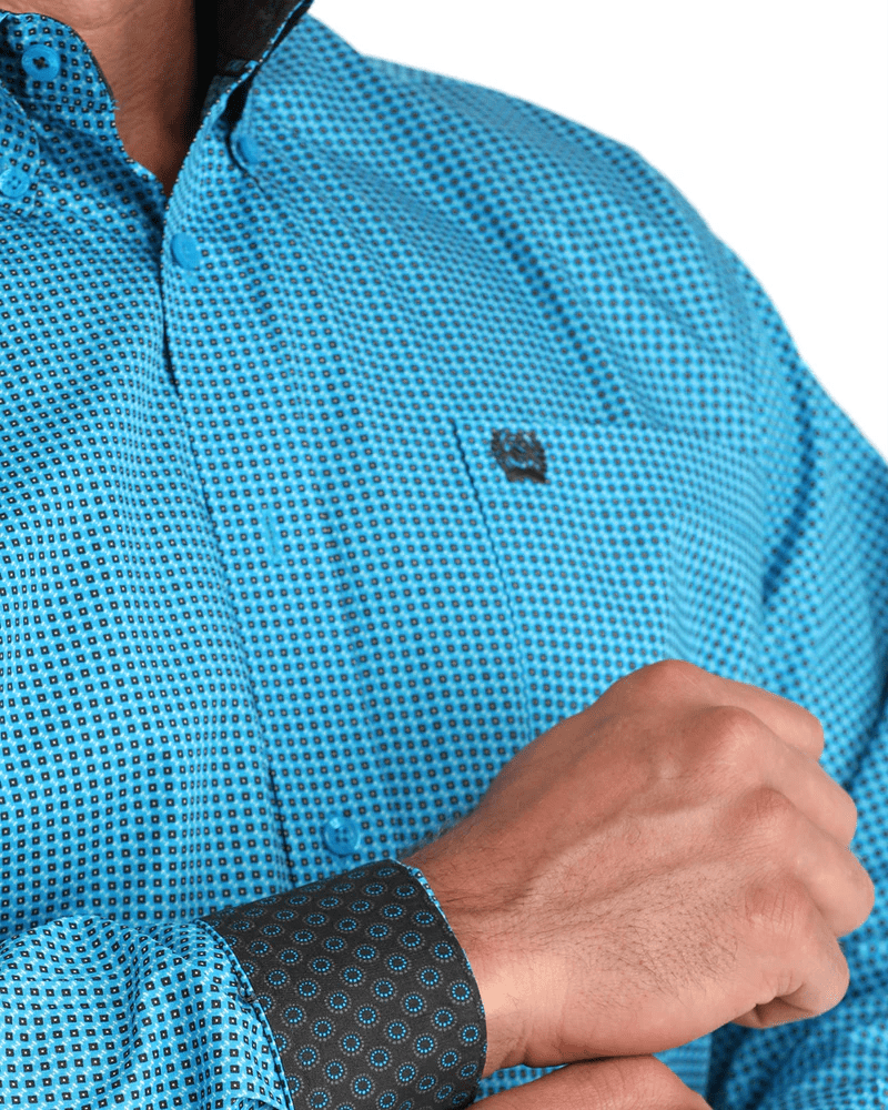 Cinch Men's Long Sleeve Print Shirt Blue MTW1105956 - Southern Soule Designs