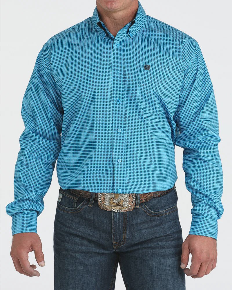 Cinch Men's Long Sleeve Print Shirt Blue MTW1105956 - Southern Soule Designs