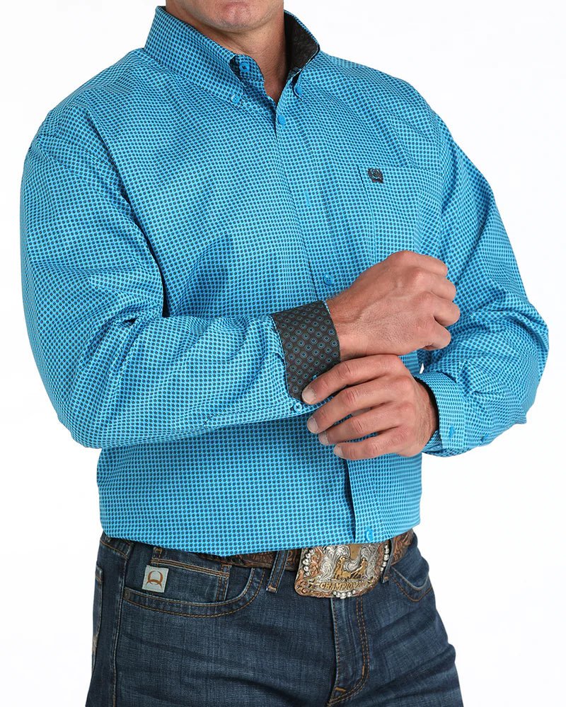 Cinch Men's Long Sleeve Print Shirt Blue MTW1105956 - Southern Soule Designs