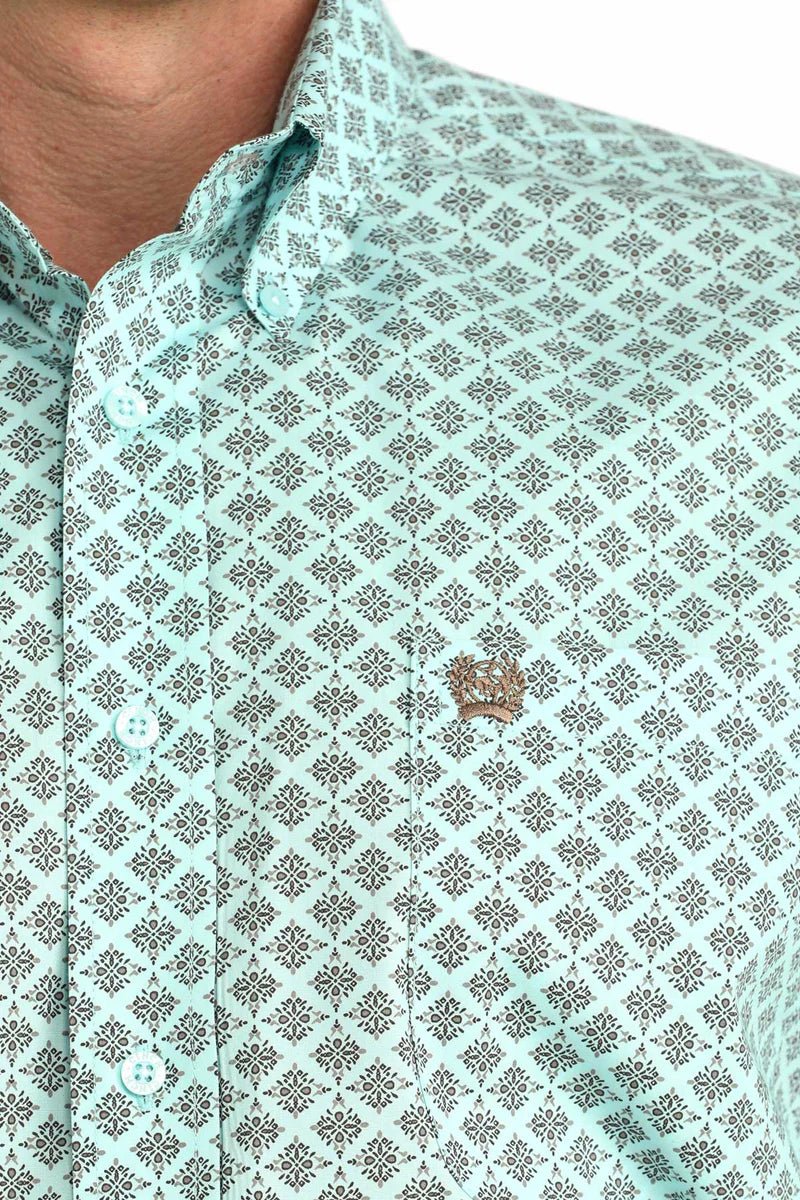 Cinch Men's Long Sleeve Print Shirt Blue MTW1106060 - Southern Soule Designs