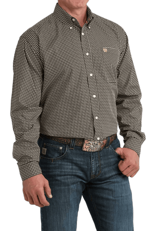 Cinch Men's Long Sleeve Print Shirt Brown MTW1106066 - Southern Soule Designs