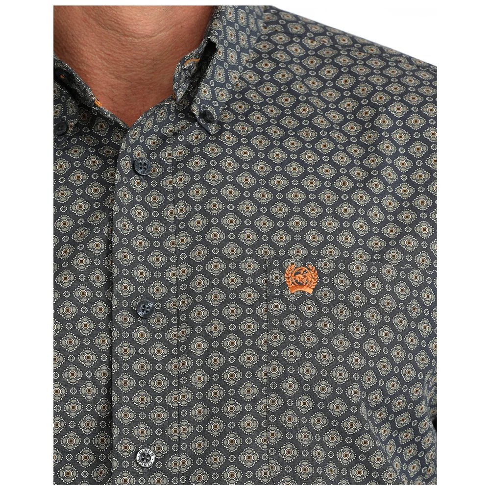 Cinch Men's Long Sleeve Print Shirt Navy MTW106131 - Southern Soule Designs