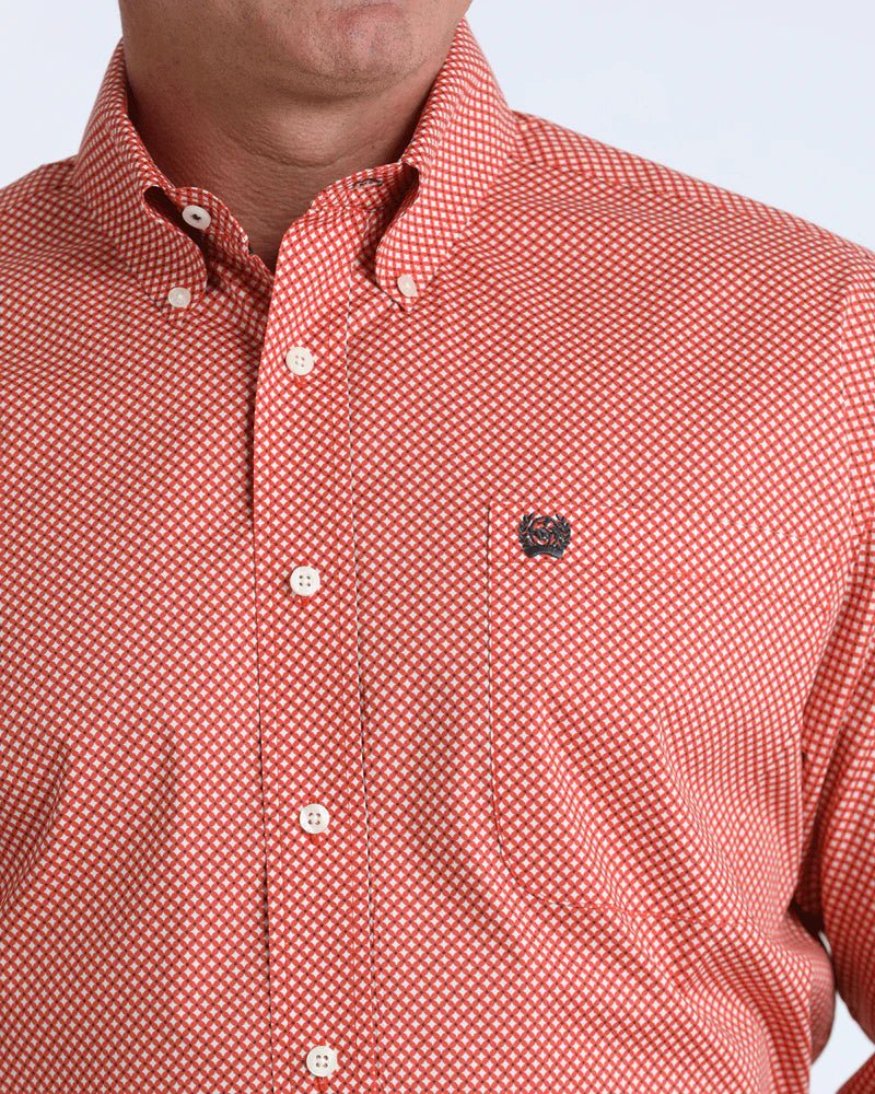 Cinch Men's Long Sleeve Print Shirt Red MTW1106041 - Southern Soule Designs