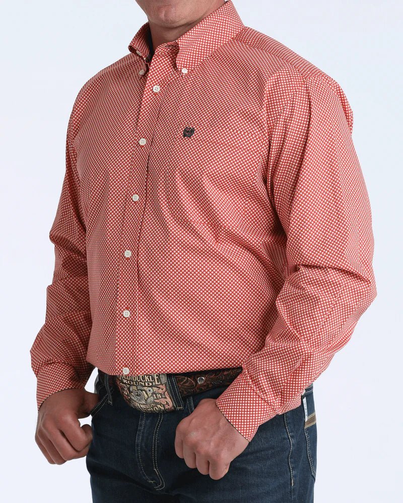 Cinch Men's Long Sleeve Print Shirt Red MTW1106041 - Southern Soule Designs