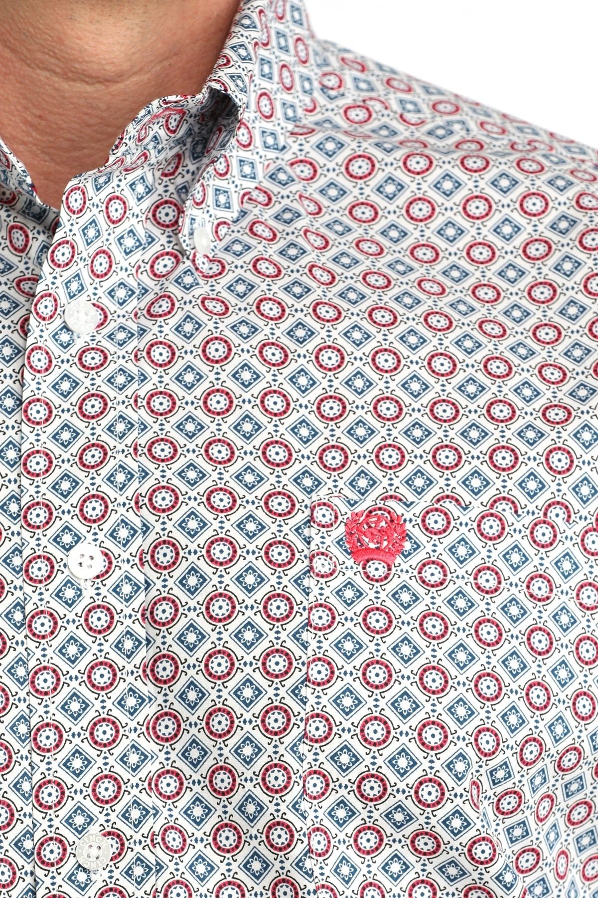 Cinch Men's Long Sleeve Print Shirt White MTW1106055 - Southern Soule Designs