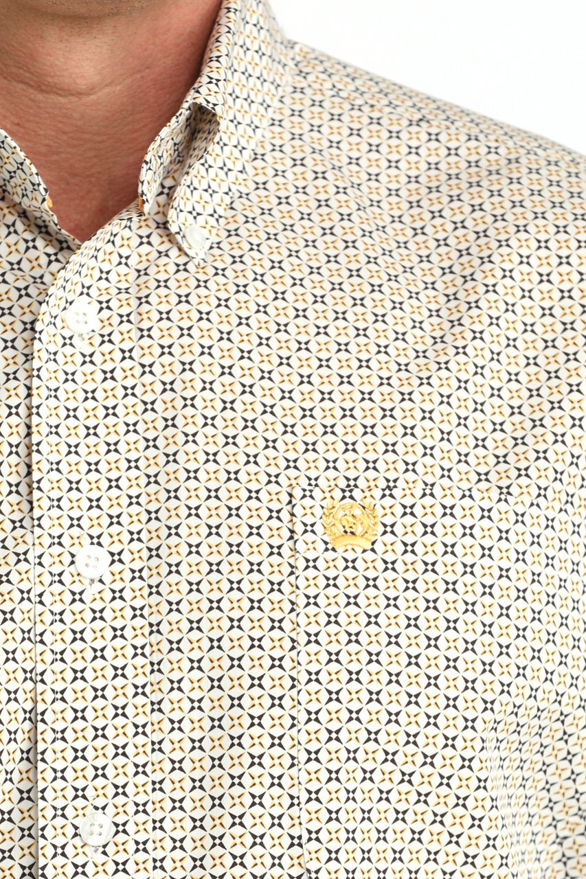 Cinch Men's Long Sleeve Print Shirt White MTW1106069 - Southern Soule Designs