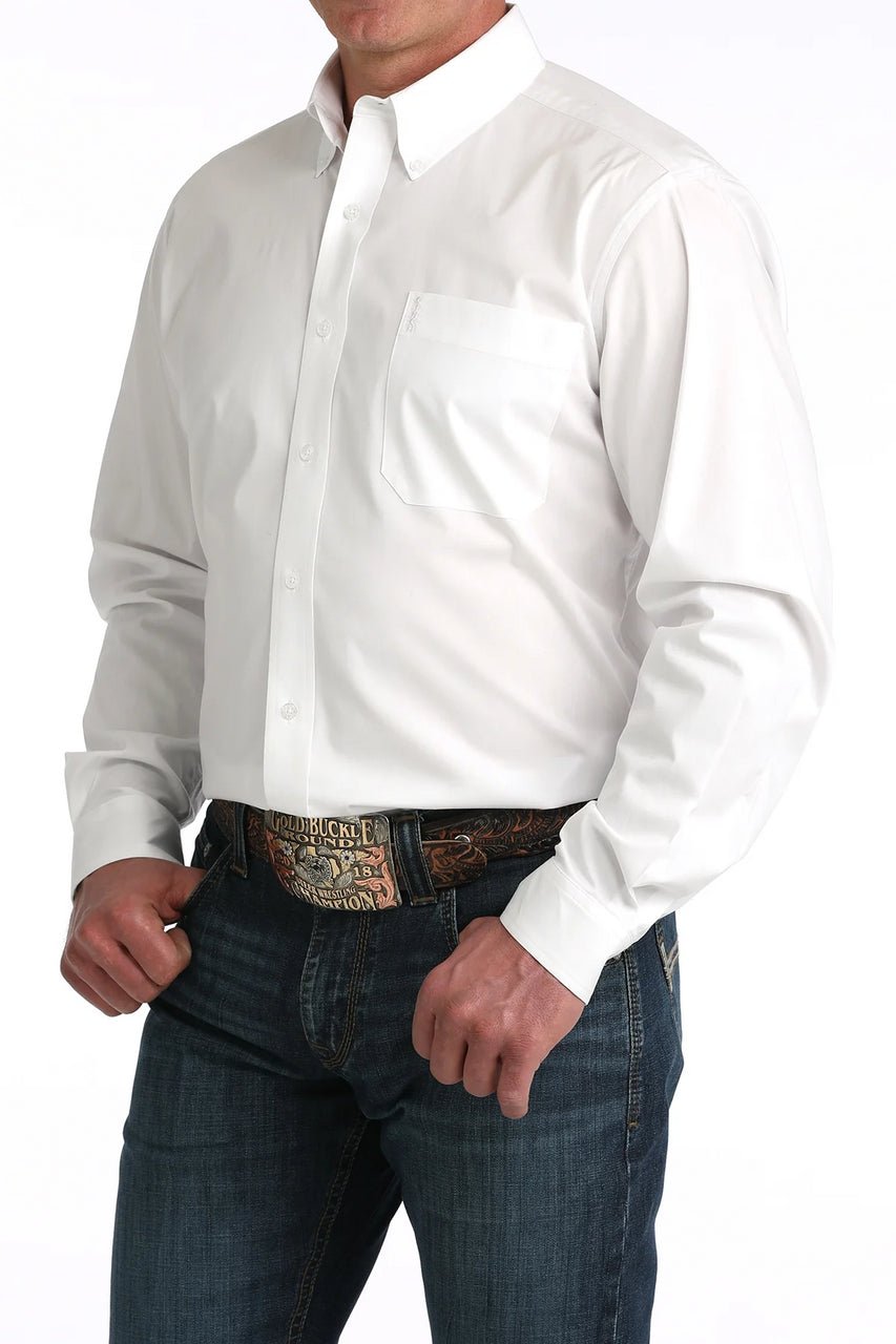 Cinch Men's Long Sleeve Print Shirt White MTW1347152 - Southern Soule Designs