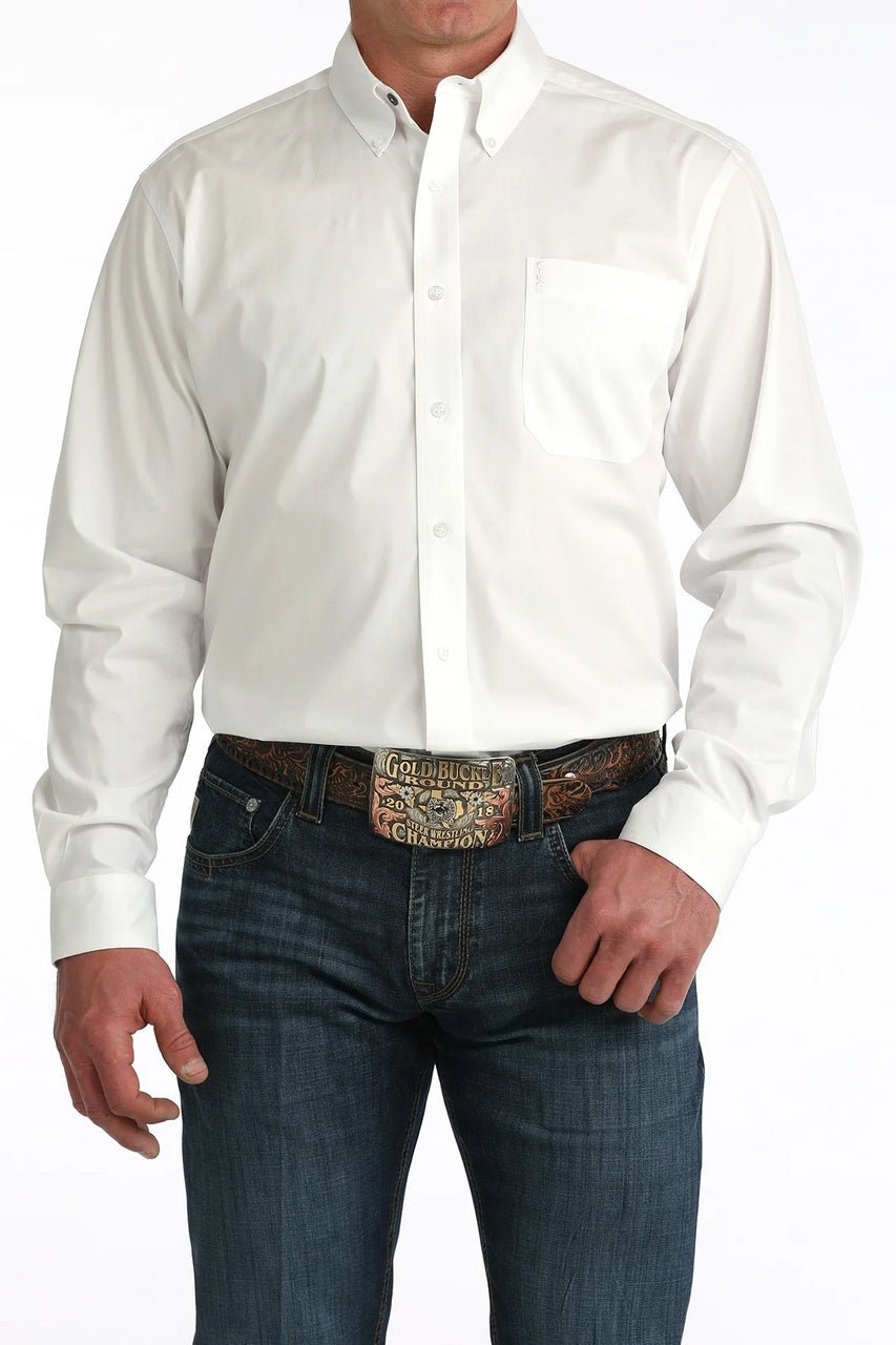 Cinch Men's Long Sleeve Print Shirt White MTW1347152 - Southern Soule Designs