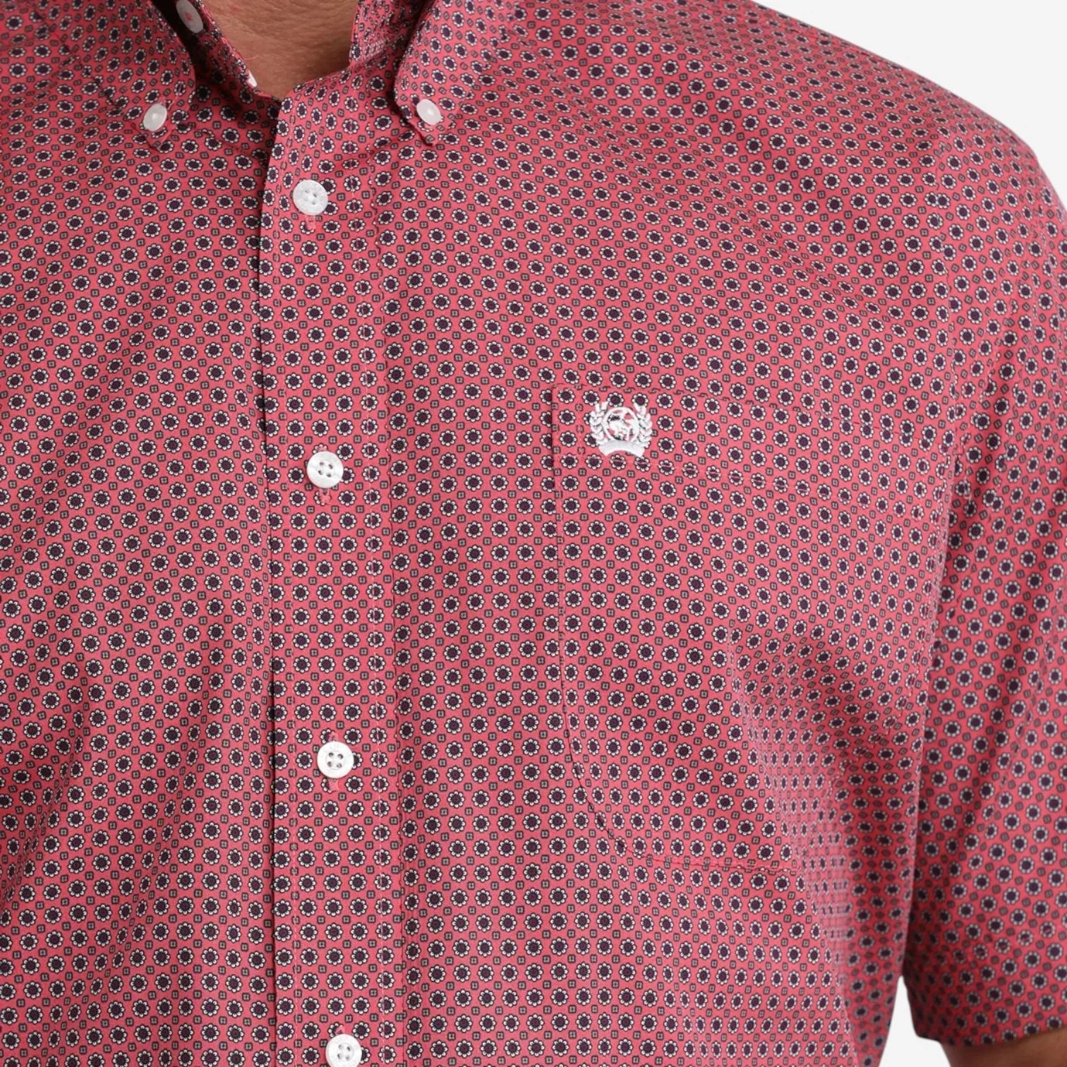 Cinch Men's Pink Short Sleeve Shirt MTW1111523 - Southern Soule Designs