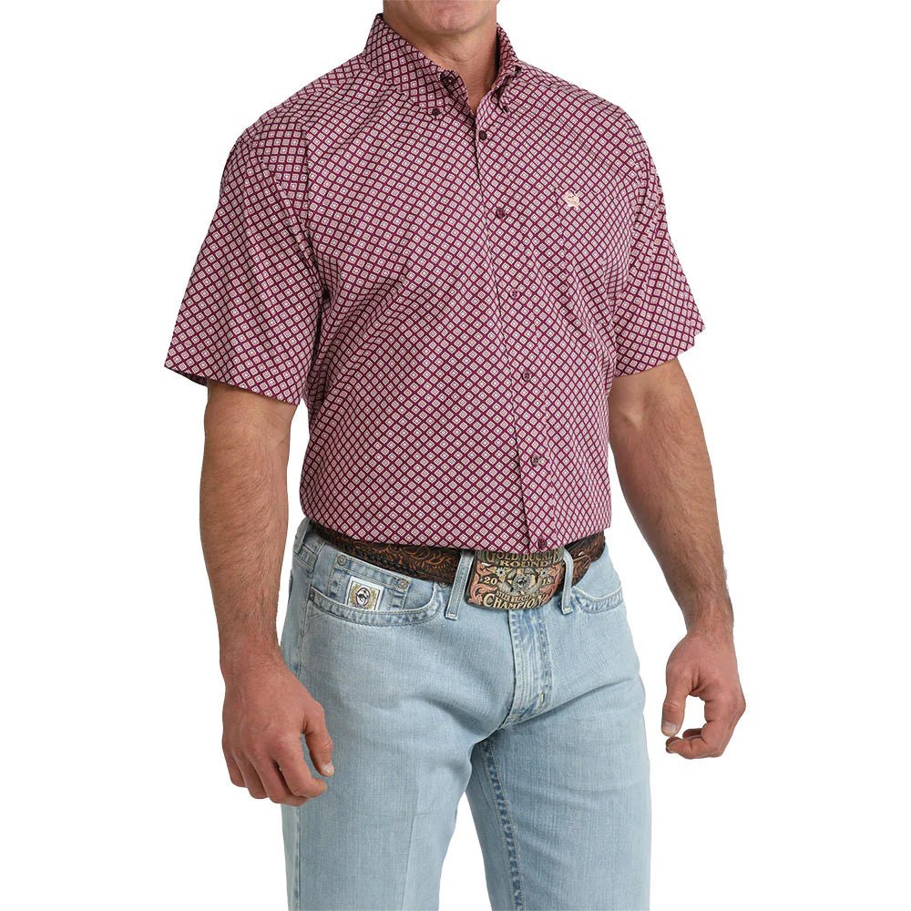Cinch Men's Purple Short Sleeve Shirt MTW1111527 - Southern Soule Designs
