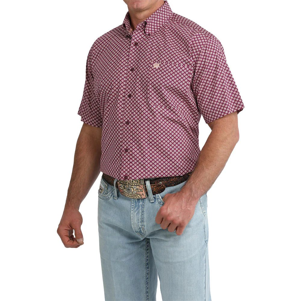 Cinch Men's Purple Short Sleeve Shirt MTW1111527 - Southern Soule Designs