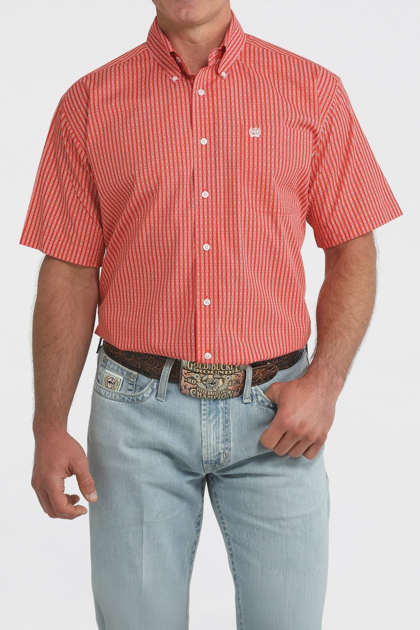 Cinch Men's Red Short Sleeve Shirt MTW1111520 - Southern Soule Designs