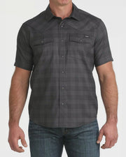 Cinch Men's Short Sleeve Camp Shirt Black MTW1402011 - Southern Soule Designs