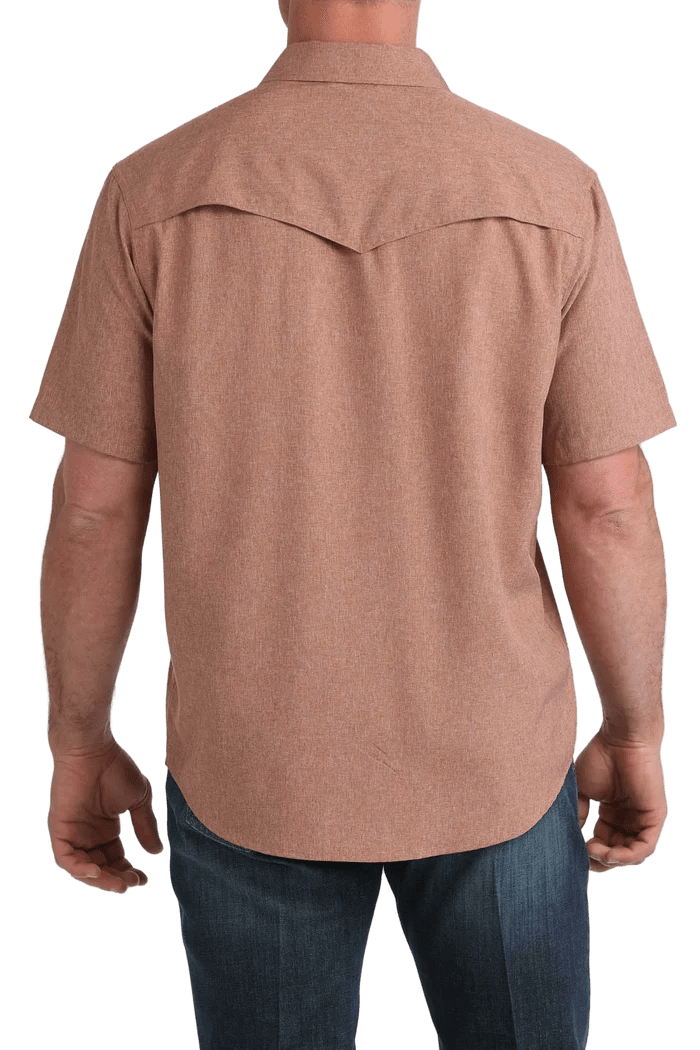 Cinch Men's Short Sleeve Camp Shirt Brown MTW1402010 - Southern Soule Designs