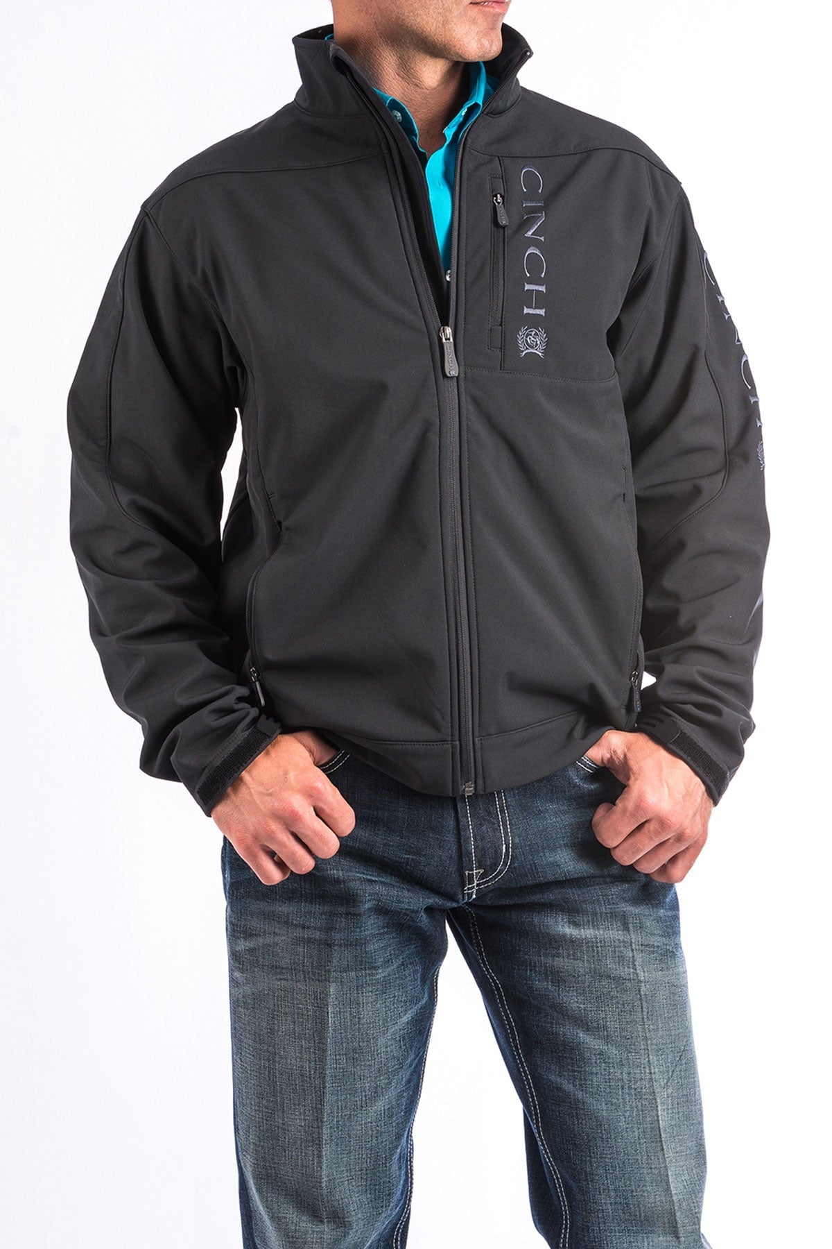 Cinch Men's Solid Bonded Black Jacket MWJ1009000 - Southern Soule Designs