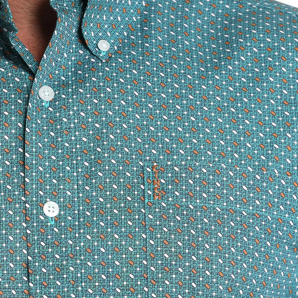 Cinch Men's Turquoise Modern Fit Long Sleeve Shirt MTW1347140 - Southern Soule Designs