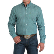 Cinch Men's Turquoise Modern Fit Long Sleeve Shirt MTW1347140 - Southern Soule Designs