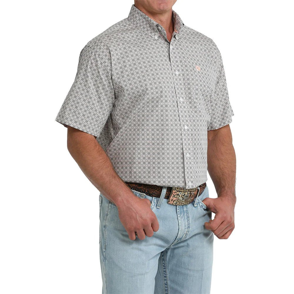 Cinch Men's White Short Sleeve Shirt MTW1111524 - Southern Soule Designs