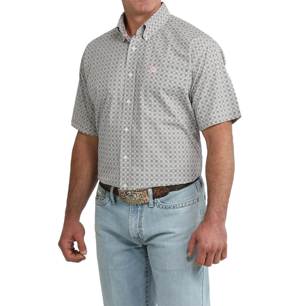 Cinch Men's White Short Sleeve Shirt MTW1111524 - Southern Soule Designs