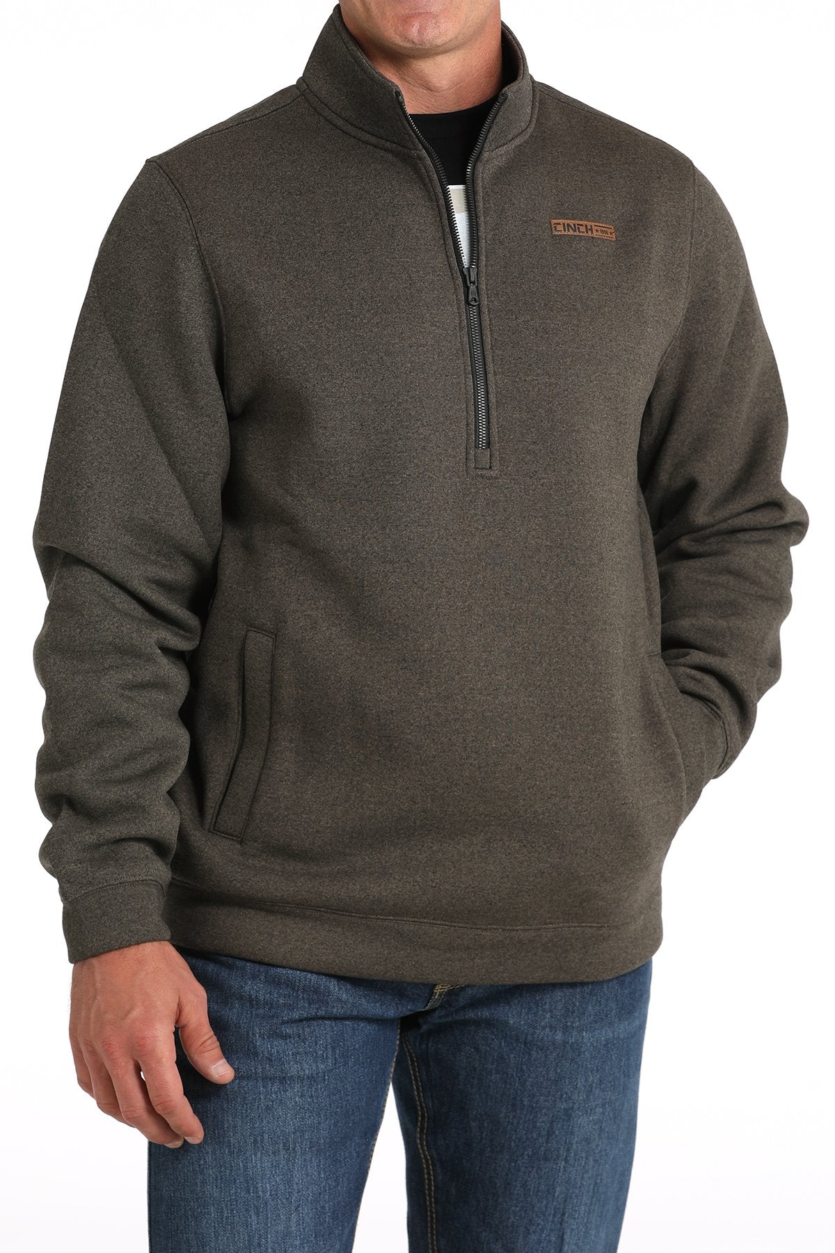 Cinch MNS 1/2 Zip Pullover Brown MWK1913002 - Southern Soule Designs