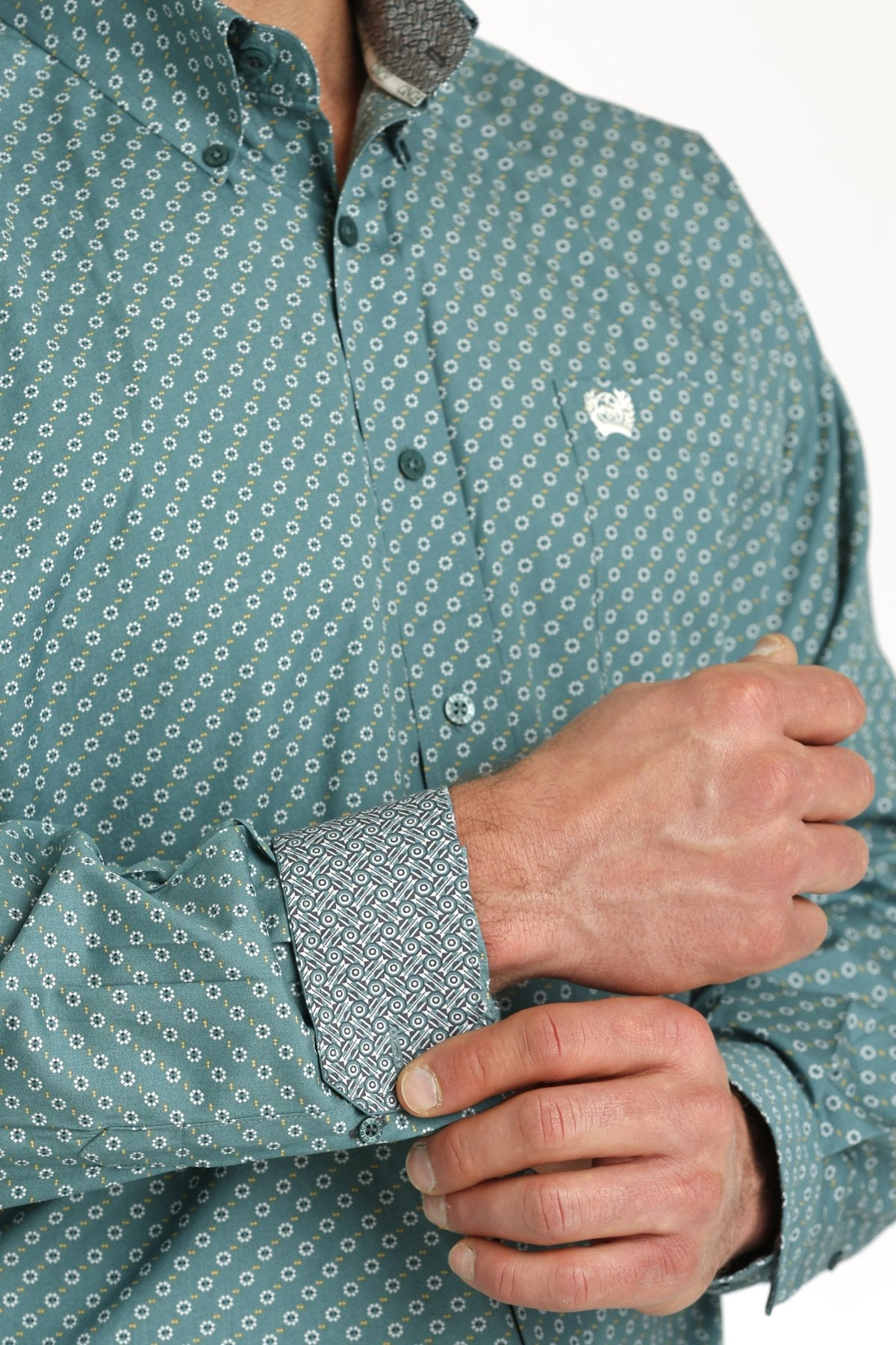Cinch MNS Green LS Print MTW1105707 - Southern Soule Designs