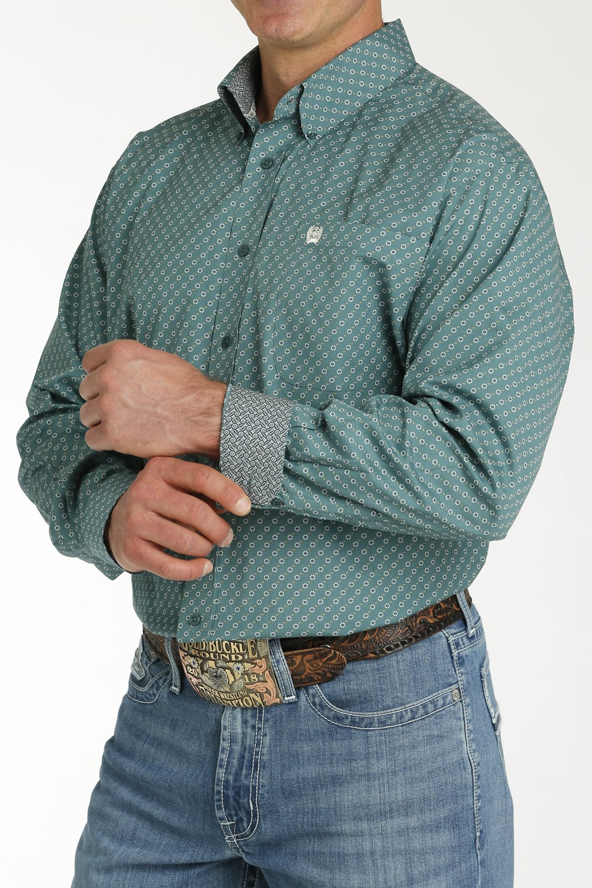 Cinch MNS Green LS Print MTW1105757 - Southern Soule Designs