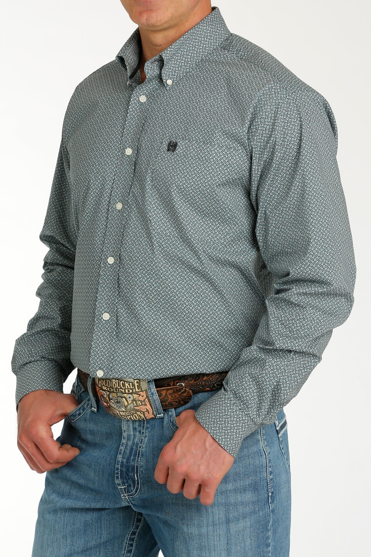 Cinch MNS Green LS Print MTW1105758 - Southern Soule Designs