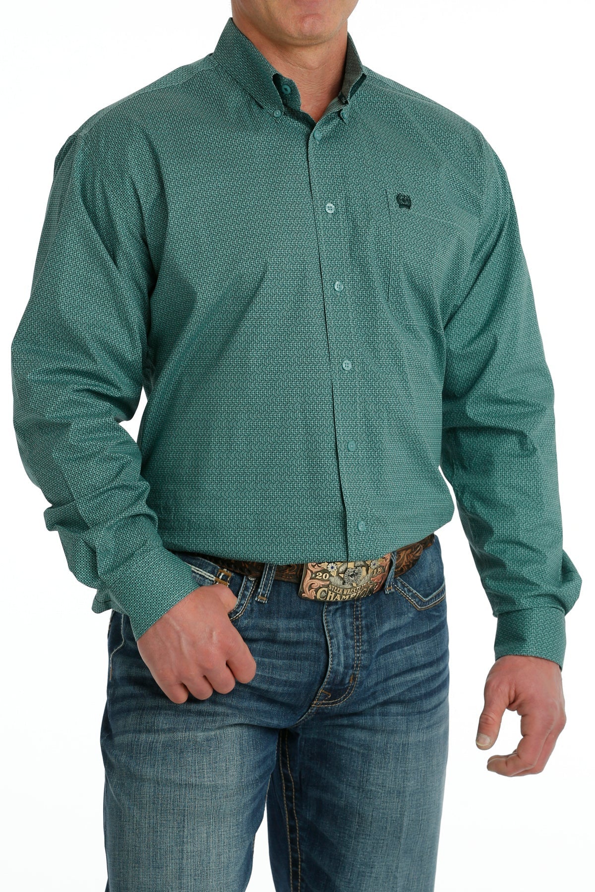 Cinch MNS Turq LS Print MTW1105706 - Southern Soule Designs
