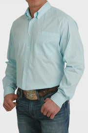 Cinch MTW1105732 MNS Lt Blue LS Print - Southern Soule Designs