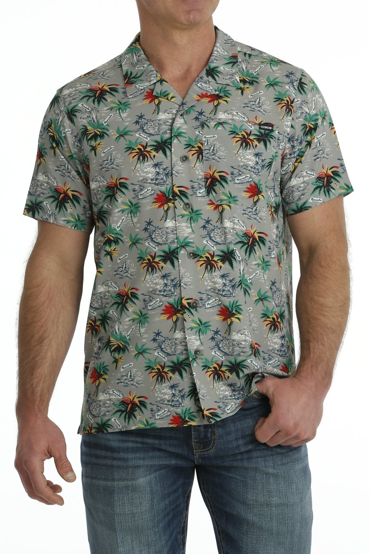 Cinch MTW1401042 Grey SS Camp Shirt - Southern Soule Designs